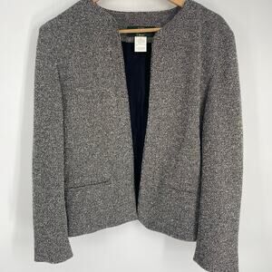 Orvis Blazer Women’s 6 Black Open Front Made In The USA Professional Classic